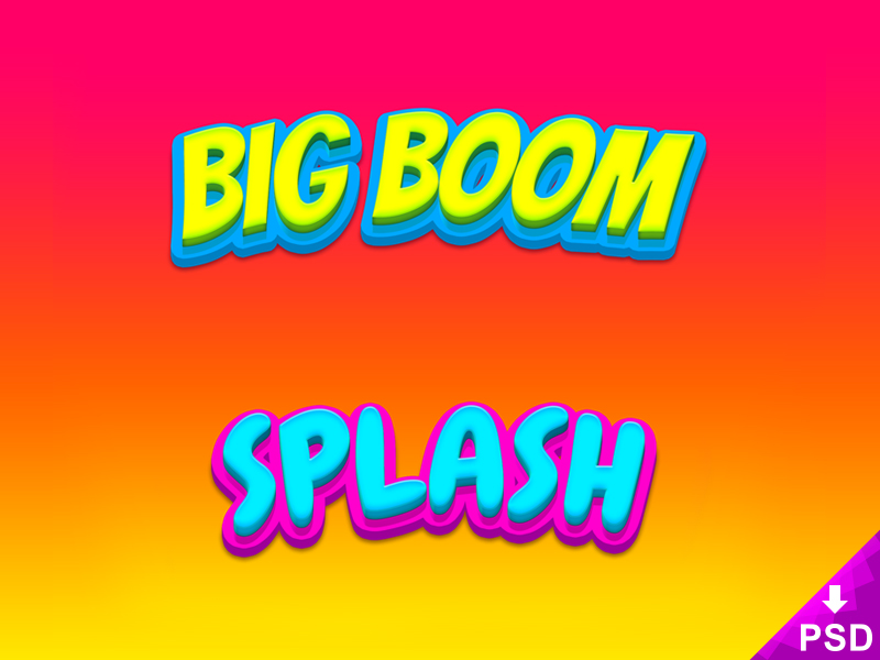 Big Boom Splash Text Styles