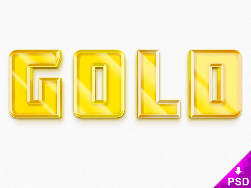 3D Gold Text Style