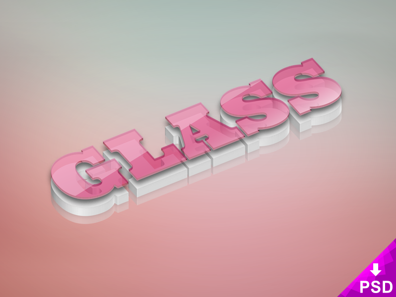 Glass Text Style