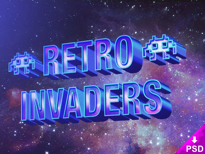 3D Retro Layer Text Style